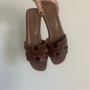 brown sandals